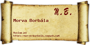Morva Borbála névjegykártya