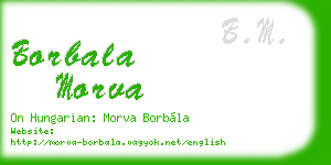 borbala morva business card